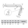 Wspornik półki stalowy biały 140x200mm EUROPA 20