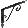 Wspornik półki stalowy czarny rustykalny 175x230mm TOSCANIA 23
