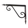 Wspornik półki stalowy czarny rustykalny 175x230mm TOSCANIA 23
