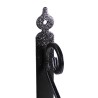 Wspornik półki stalowy czarny rustykalny 175x230mm TOSCANIA 23