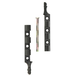 Zawias meblowy 95x54mm czarny 2szt. mod. 557