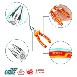 Szczypce izolowane zestaw 3szt 1000V CrV mod. THT2K0302 (D) TOTAL