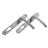 Klamka Balmoral na wkładkę 92mm srebrna szyld 243x32x11mm