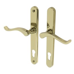 Klamka Balmoral Sprung Swan złota wkładka 92mm Lewa