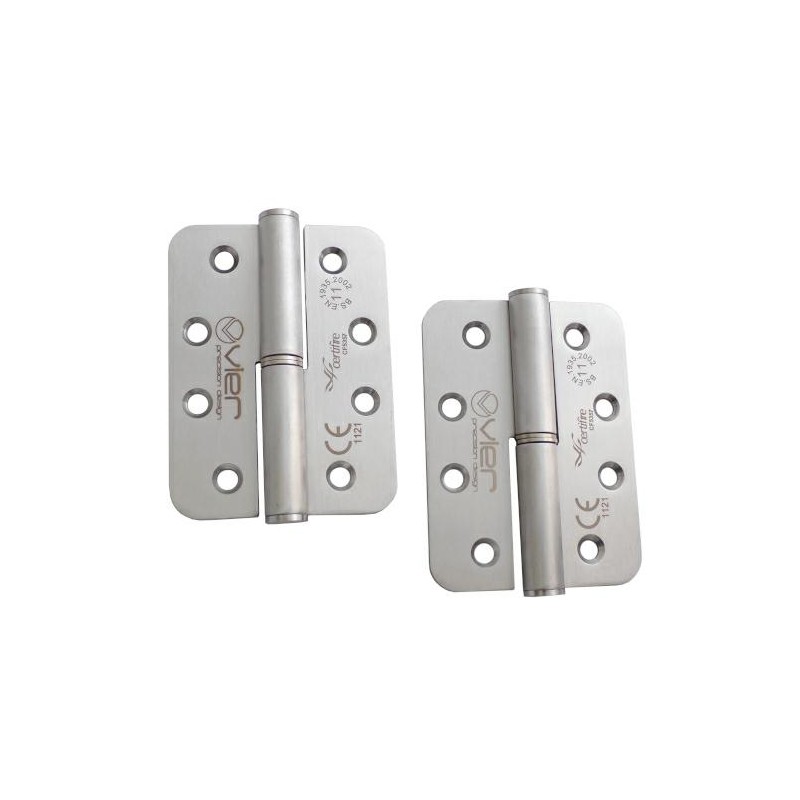 Zawias do drzwi 102x76mm stal nierdzewna INOX 11 rozłączny LEWY (pl) 2szt.