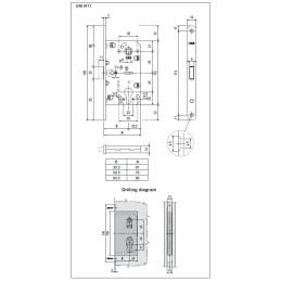 Zamek magnetyczny na wkładkę 85/60 biały F18 POLARIS 2XT