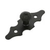 Gałka z szyldem czarna 92x30x1,5mm mod.101