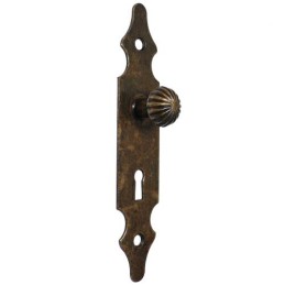 Gałka z szyldem na klucz 146x30mm złoto antyczne mod.102 EAN