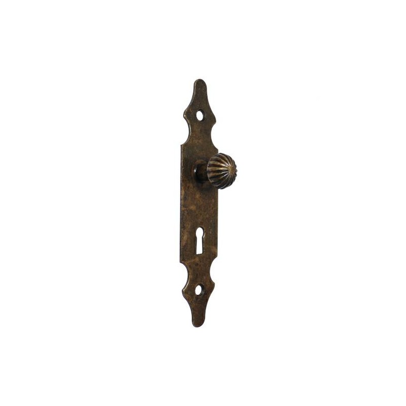 Gałka z szyldem na klucz 146x30mm złoto antyczne mod.102 EAN