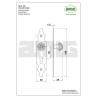 Gałka z szyldem na klucz 146x30mm złoto antyczne mod.102 EAN