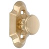 Gałka z szyldem mosiężna 60x34mm meblowa mod. 31