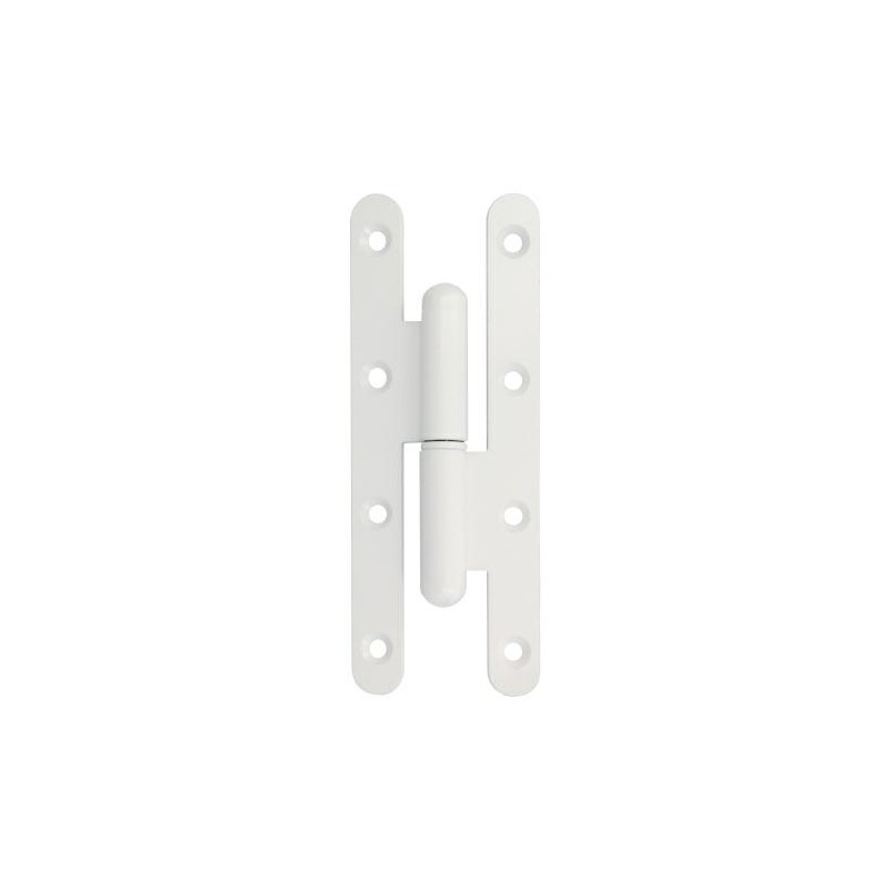 Zawias do drzwi 140x55mm stal biały rozłączny LEWY (pl) mod. 505