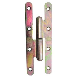 Zawias do drzwi 160x60mm stal żółty ocynk rozłączny PRAWY (pl) mod. 505