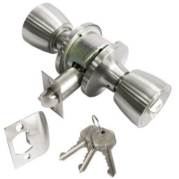 Gałka z zamkiem do drzwi wejściowych mod.600 inox