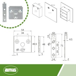 Wieszak meblowy regul. 5-cynkow box