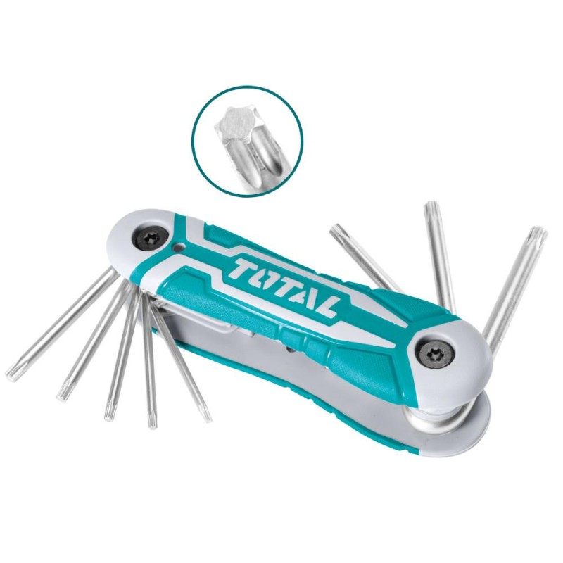 Klucze TORX T9-T40 składane 8szt. w scyzoryku mod. THT1061846 TOTAL