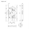 Zamek magnetyczny na klucz 90/60 F18 biały RAL 9016 Mediana POLARIS 2XT