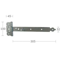 Zawias IPA 14115 - 32x300mm galwaniozowany