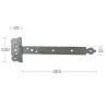 Zawias IPA 14115 - 32x300mm galwaniozowany