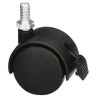 Kółko nylonowe wkręcane 40mm hamulec gwint M6 czarne mod. 1505