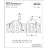 Kółko nylonowe wkręcane 40mm hamulec gwint M6 czarne mod. 1505