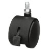 Kółko nylonowe wkręcane 50mm hamulec gwint M8 czarne mod. 1505