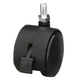 Kółko nylonowe wkręcane 60mm hamulec gwint M10 czarne mod. 1505