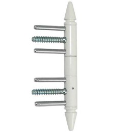 Zawias wkręcany stalowy 14x139mm biały ozdobny stożek