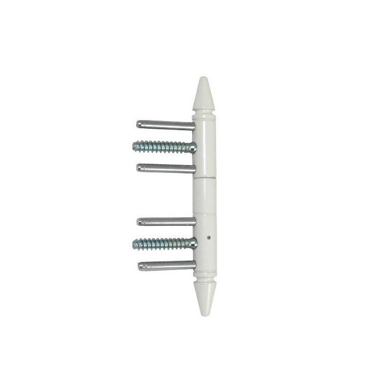 Zawias wkręcany stalowy 14x139mm biały ozdobny stożek