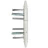 Zawias wkręcany stalowy 14x139mm biały ozdobny stożek