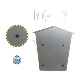 Skrzynka na listy 360x335x105mm INOX mod.1