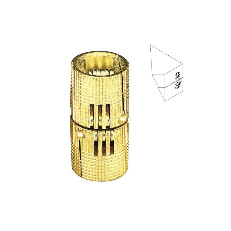 Zawias cylindryczny ukryty fi. 24mm mosiężny mod. 1020