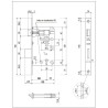 Zamek na klucz 70/60 brązowy czoło 20x188 prost. PATENT Piccola