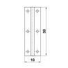 Zawias do szkatułki 30x10mm mosiężny 4szt. mod.12