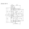 Zawias AGB 3D 16mm regulowany inox