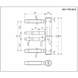 Zawias AGB 3D-matic 14mm fi.7,2mm brąz