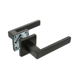 Klamki czarne INOX rozeta kwadrat 54x54mm mod. 8RX AMIG