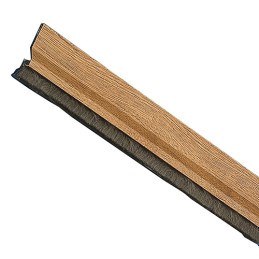 Uszczelniacz drzwiowy 82cm dąb ze szczotką przyklejany mod.2