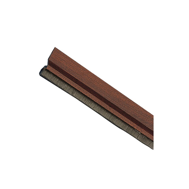 Uszczelniacz drzwiowy 82cm mahoń ze szczotką przyklejany mod.2