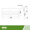 Uszczelniacz drzwiowy 82cm transparentny ze szczotką przyklejany mod.2