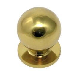Gałka meblowa mosiężna 25mm kuleczka na szyldzie mod. 350