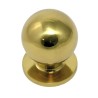 Gałka meblowa mosiężna 25mm kuleczka na szyldzie mod. 350