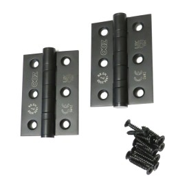 Zawias do drzwi 76x50mm stal nierdzewna INOX czarny mat splatany 2 szt.
