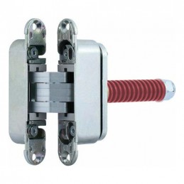 Zawias drzwiowy ukryty ECLIPSE 3.2 RED z samozamykaczem chrom mat 60 kg