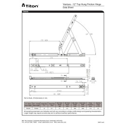 12" Top hung pair 13-14mm Lo-Stack