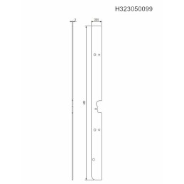 Adapter zamka okiennicy PVC 3mm