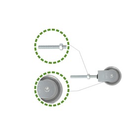 Bloczek do linek śruba M6-60mm metalowe kółko 39mm mod.113