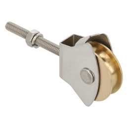 Bloczek do linek śruba M6-50mm mosiężne kółko 34mm INOX mod.23
