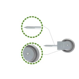 Bloczek do linek wkręt 40mm metalowe kółko 39mm mod.303