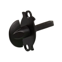 Pokrętło WC z szyldem czarne trzpień 6mm mod.10P